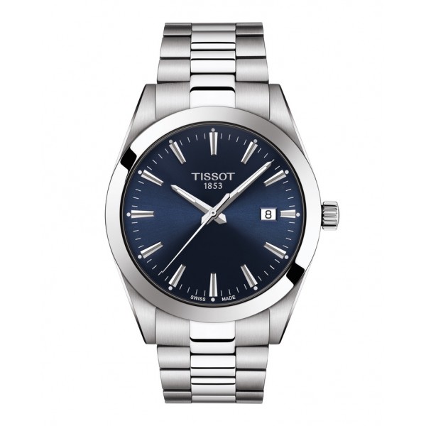 Montre Homme TISSOT Gentleman Bleu Soleillé Acier Gris - T1274101104100