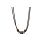 Collier Homme Fossil JF00899797 - Collection RONDELL GROUP VINTAGE Montre style Tendance avec cuir et acier