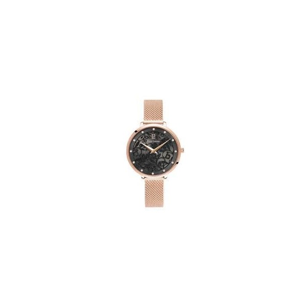 Montre Femme PIERRE LANNIER Eolia Cadran Noir Mailles Or Rose - 039L938 Montre Femme PIERRE LANNIER Eolia Cadran Noir Mailles Or Rose - 039L938