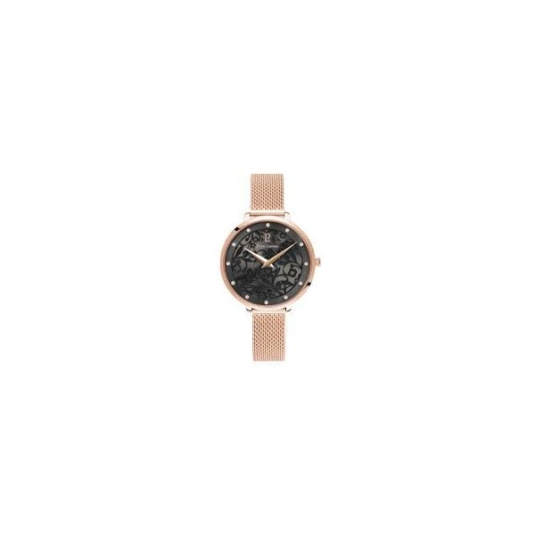 Montre Femme PIERRE LANNIER Eolia Cadran Noir Mailles Or Rose - 039L938