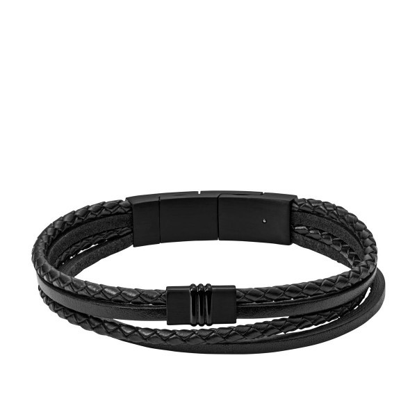 Bracelet Homme Fossil JF03098001 - Collection BLACKOUT VINTAGE Montre style Tendance avec acier et