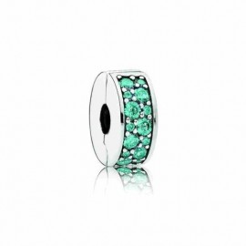 PANDORA Charm Clip Pavé Bleu-Vert - 791817MCZ