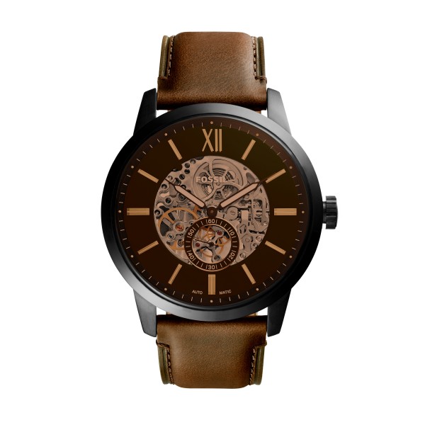 Montre homme Fossil Townsman auto cadran marron/bracelet marron - ME3155