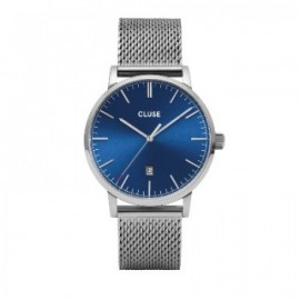 Montre homme CLUSE Aravis cadran bleu foncé/bracelet acier gris - CW0101501004