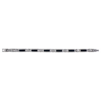 BRACELET ACIER ET CARBONE NOIR - 35-0611