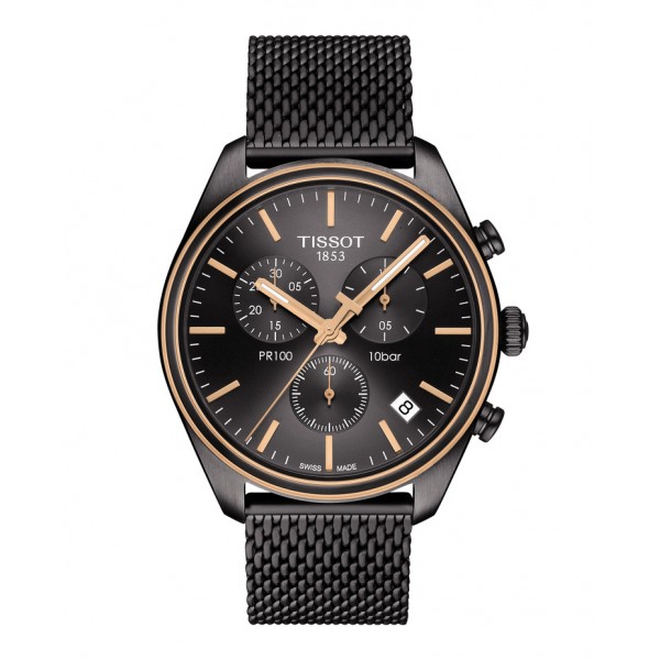 Montre Homme Tissot PR 100 Chronographe - Cadran Rond, Anthracite - T1014172306100