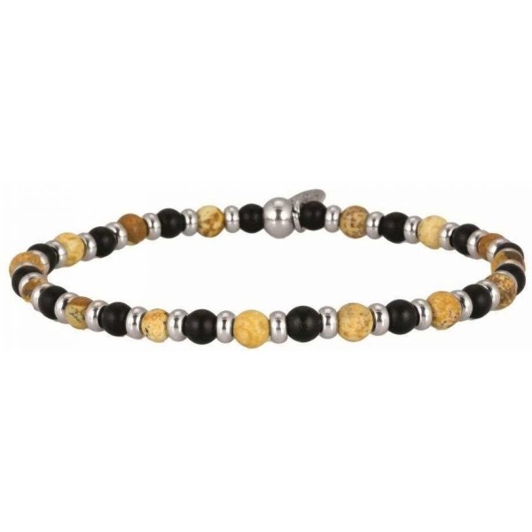 Bracelet OFFICINA 1986 Perle Paesine Graphite Beige Noir - OI052 Bracelet OFFICINA 1986 Perle Paesine Graphite Beige Noir - OI052