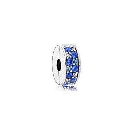 PANDORA Charm Clip Pavé Bleu - 791817NSBMX