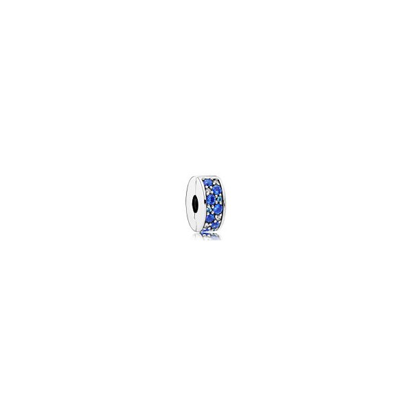 PANDORA Charm Clip Pavé Bleu - 791817NSBMX