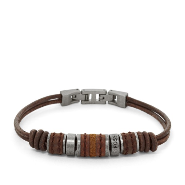 Bracelet Homme Fossil JF00900797 - Collection RONDELL GROUP VINTAGE Montre style Tendance avec cuir et acier Bracelet Homme Fossil JF00900797 - Collection RONDELL GROUP VINTAGE Montre style Tendance avec cuir et acier