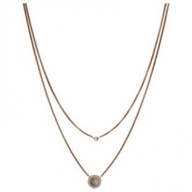 Collier Femme Fossil JF02953791 - Collection MISTY AUTUMN CLASSICS style Tendance avec acier et nacre