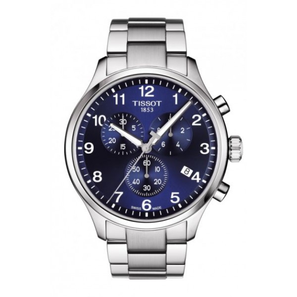 Montre Homme Tissot Chrono XL Classic Acier Cadran Bleu - T1166171104701