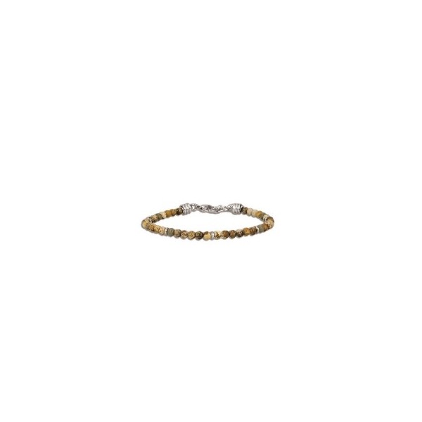 Bracelet OFFICINA Perle Oeil de Taureau Brune Beige - OI029