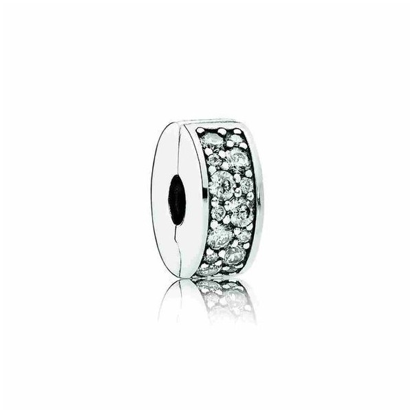 PANDORA Charm Clip Pavé Transparent - 791817CZ