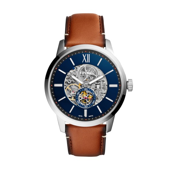 Montre Homme Fossil ME3154 - Collection CORE 48MM TOWNSMAN style Mode avec cuir et acier - Mouvement Automatique