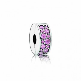 PANDORA Charm Clip Pavé Rose - 791817PCZ