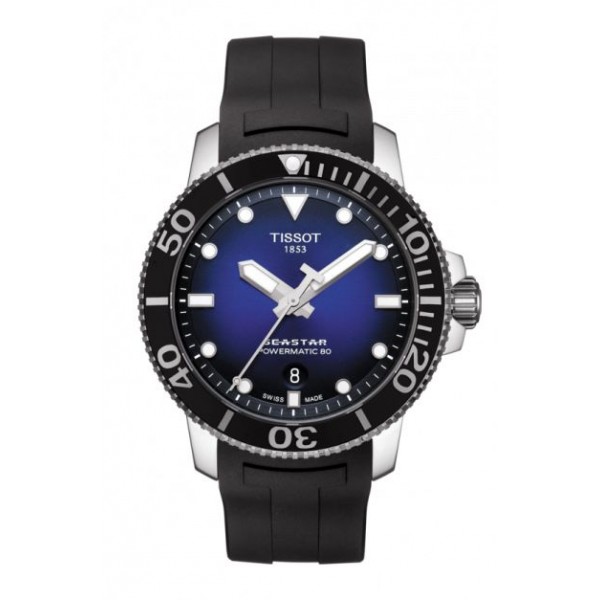 Montre Homme TISSOT Seastar 1000 Powermatic 80 Cadran Bleu - T1204071704100