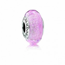 PANDORA Charm Verre de Murano Rose Facetté - 791650