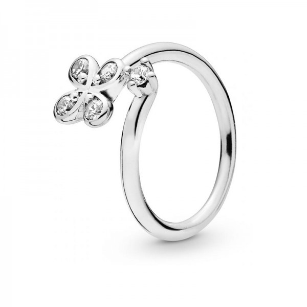 PANDORA Fleur à Quatre Pétales et Bourgeon - 197988CZ-50 PANDORA Fleur à Quatre Pétales et Bourgeon - 197988CZ-50