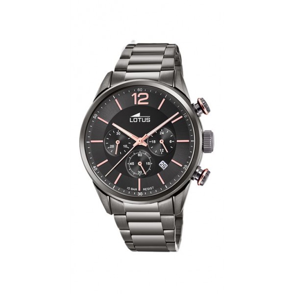 Lotus - Montre grise et bracelet en acier gris - Ref 18686/2