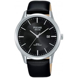 Montre Homme PULSAR Solaire Acier Cuir Noir - PX3163X1