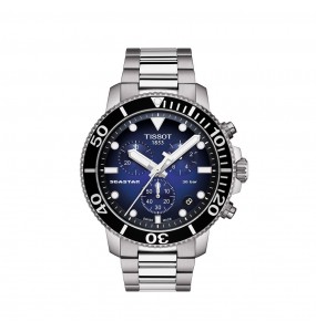 Montre Homme TISSOT Seastar 1000 Chronograph Bleu Fondu - T1204171104101