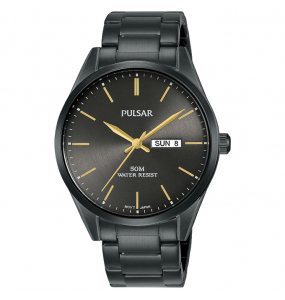 Montre Homme PULSAR Tradition Acier Revêtement Titane Carboné - PJ6113X1