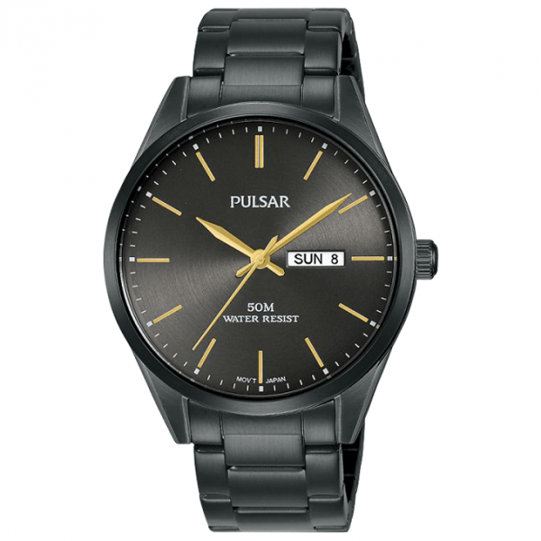 Montre Homme PULSAR Tradition Acier Revêtement Titane Carboné - PJ6113X1