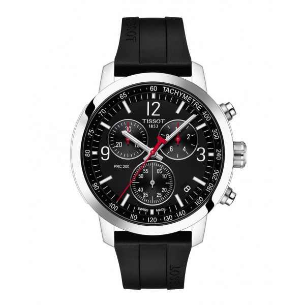 Montre Homme TISSOT PRC 200 Chronograph Silicone Noir - T1144171705700