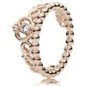 Pandora - Bague purely couronne diadème de princesse métal doré rose et oxyde de zirconium - Ref 180880CZ-54