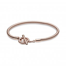 Snake chain Pandora Rose T-bar bracelet