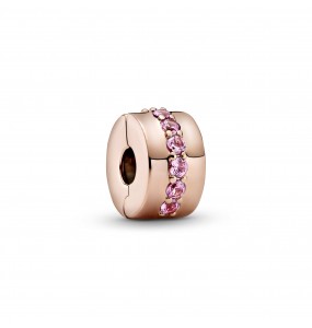 Pandora Rose clip with synthetic pink sapphire