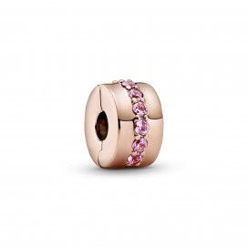 Pandora Rose clip with synthetic pink sapphire