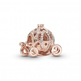 Disney Cinderella pumpkin coach Pandora Rose charm with clear cubic zirconia