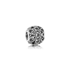 Openwork roses silver charm