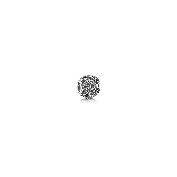 Openwork roses silver charm