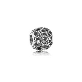 Openwork roses silver charm