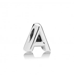 Letter A silver charm