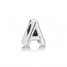 Letter A silver charm