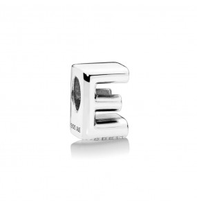 Letter E silver charm