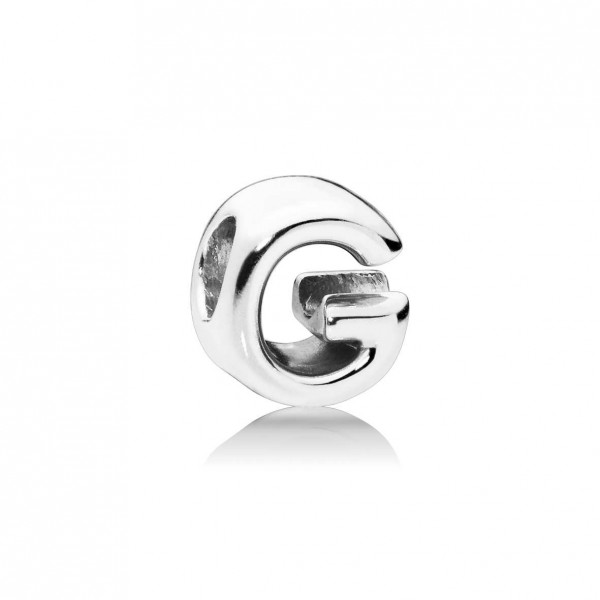 Letter G silver charm