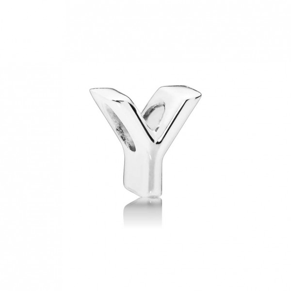 Letter Y silver charm