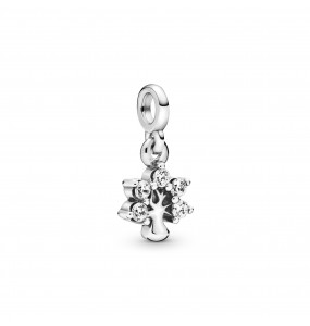 ME/Tree sterling silver dangle charm with clear cubic zirconia