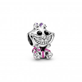 Disney Cheshire sterling silver charm with black and purple enamel
