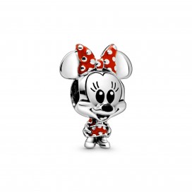 Disney Minnie sterling silver charm with red and