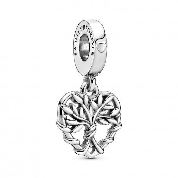 Family tree sterling silver dangle