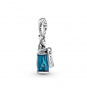 Disney Alice in Wonderland sterling silver dangle with transparent blue enamel