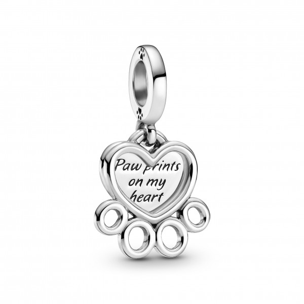 PANDORA Charm Coeurs et Empreinte de Pattes - 799360C00 PANDORA Charm Coeurs et Empreinte de Pattes - 799360C00