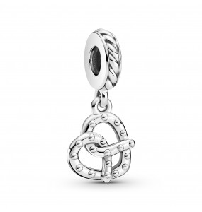 Pretzel sterling silver dangle