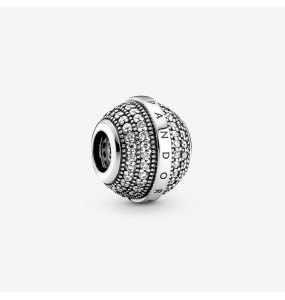 PANDORA Charm Pavé et Logo - 799489C01